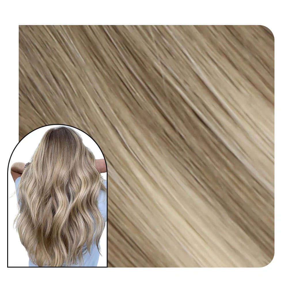 Luxury Tape-ins Invisible Injection Tape in Hair Extensions Virgin Human Hair Balayage #8/8/613